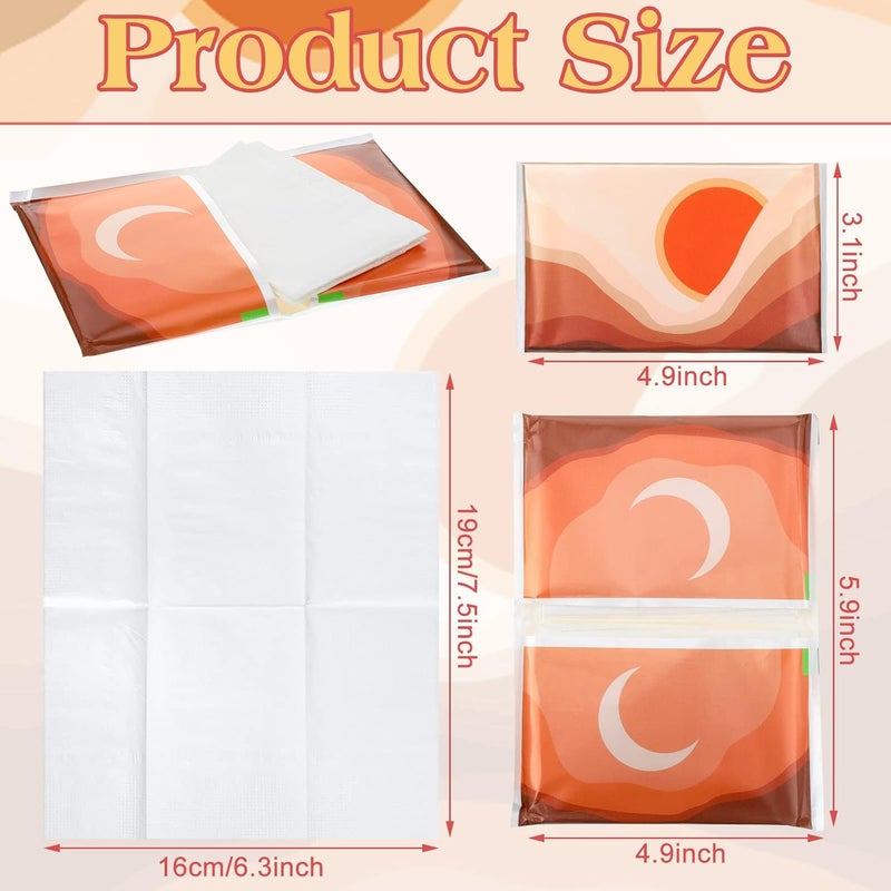 Geyee 24 Packs Travel Size Tissue Pocket Slim Pack Facial 3 Ply Wallet Size Pocket Tissues for Travel Wedding Party Favors, 6 Styles(Sun Scene) - Image 2